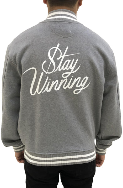 Stay Winning Original Logo/Schriftzug Grau/Weiß College-Jacke