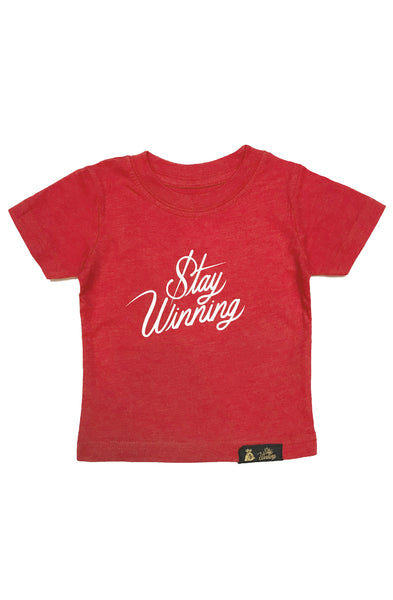 Stay Winning Red Heather T-Shirt für Kleinkinder